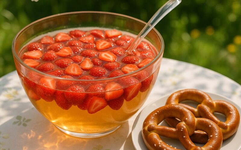 Erdbeerbowle mit Brezn